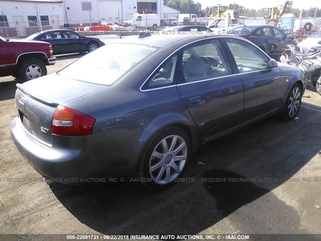 WAUCD64B74N100604 - 2004 AUDI A6 S-LINE QUATTRO GRAY photo 4