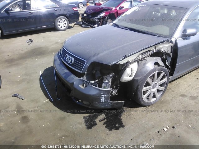 WAUCD64B74N100604 - 2004 AUDI A6 S-LINE QUATTRO GRAY photo 6