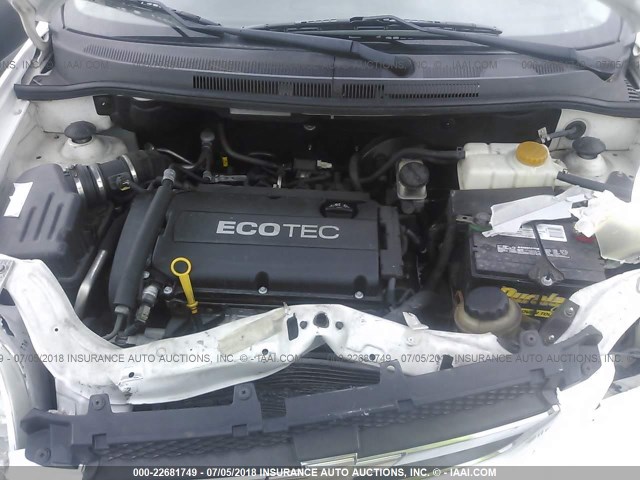 KL1TD5DE7AB086151 - 2010 CHEVROLET AVEO LS/LT 白色 照片 10