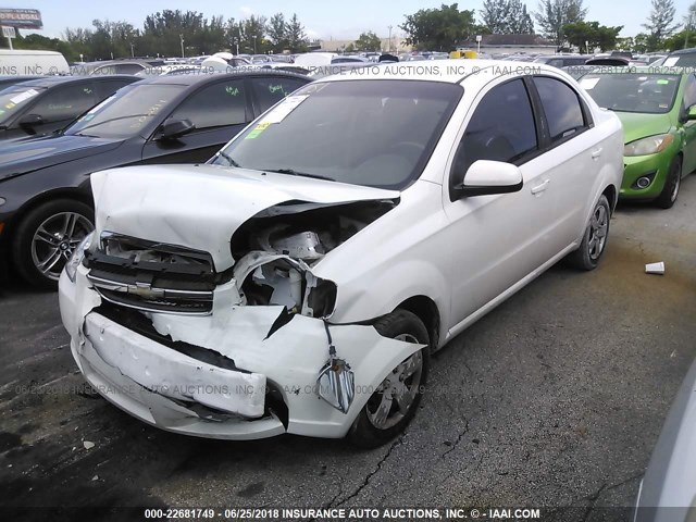 KL1TD5DE7AB086151 - 2010 CHEVROLET AVEO LS/LT 白色 照片 2