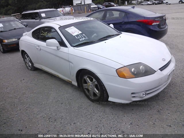 KMHHM65D14U140218 - 2004 HYUNDAI TIBURON WHITE photo 1