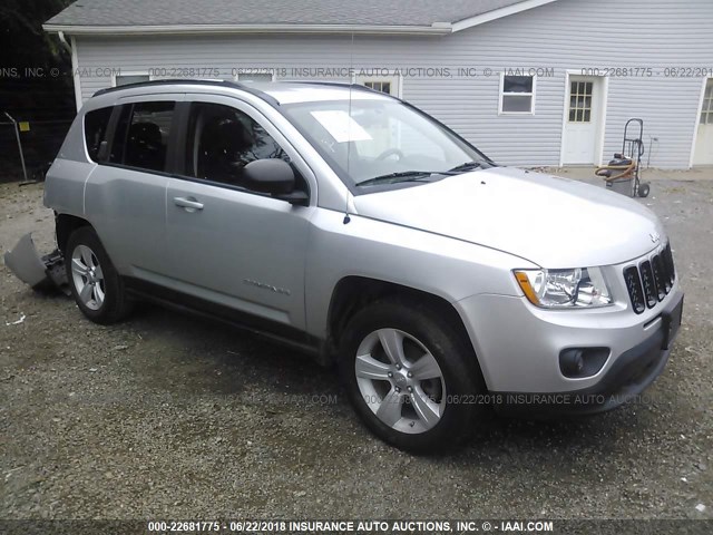 1C4NJCBB3CD725074 - 2012 JEEP COMPASS SPORT SILVER photo 1