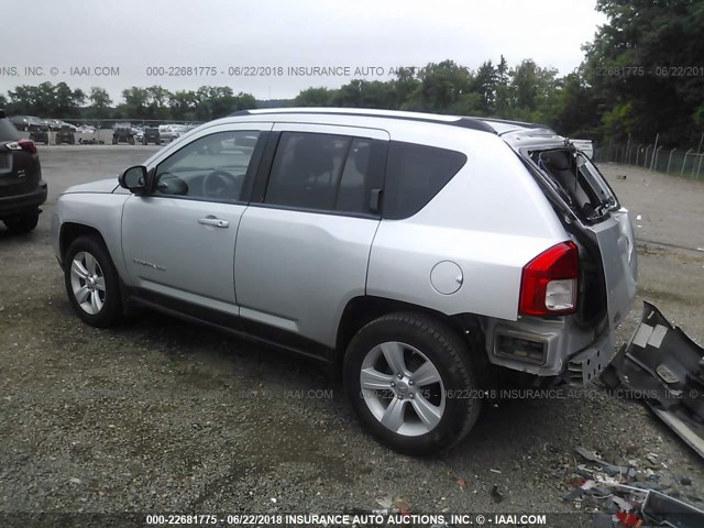 1C4NJCBB3CD725074 - 2012 JEEP COMPASS SPORT SILVER photo 3