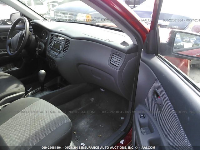 KNADE243096506938 - 2009 KIA RIO 5 SX RED photo 5