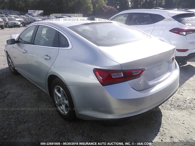 1G1ZB5ST3HF265311 - 2017 CHEVROLET MALIBU LS 银色 照片 3