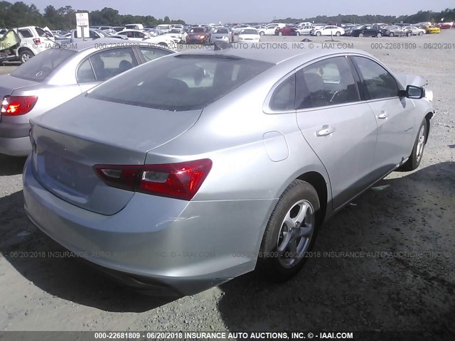 1G1ZB5ST3HF265311 - 2017 CHEVROLET MALIBU LS 银色 照片 4