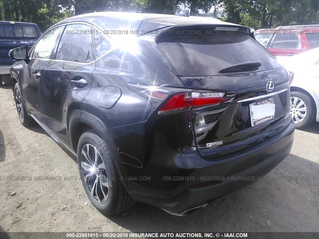 JTJBARBZXF2028467 - 2015 LEXUS NX 200T BLACK photo 3