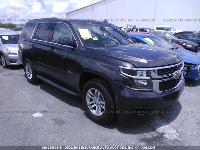 1GNSCAKC2FR723499 - 2015 CHEVROLET TAHOE C1500  LS GRAY photo 1