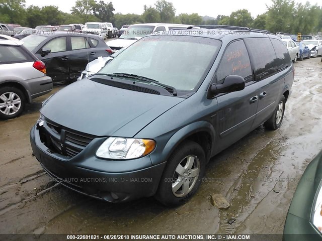 2D4GP44L86R691365 - 2006 DODGE GRAND CARAVAN SXT Light Blue photo 2