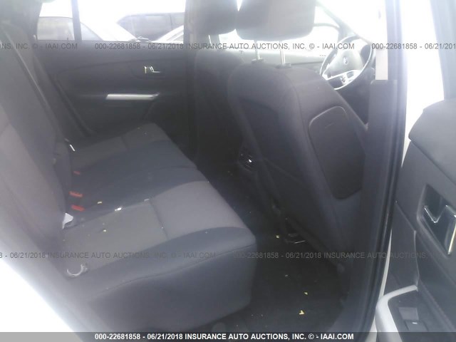 2FMDK3JC1BBB17587 - 2011 FORD EDGE SEL WHITE photo 8