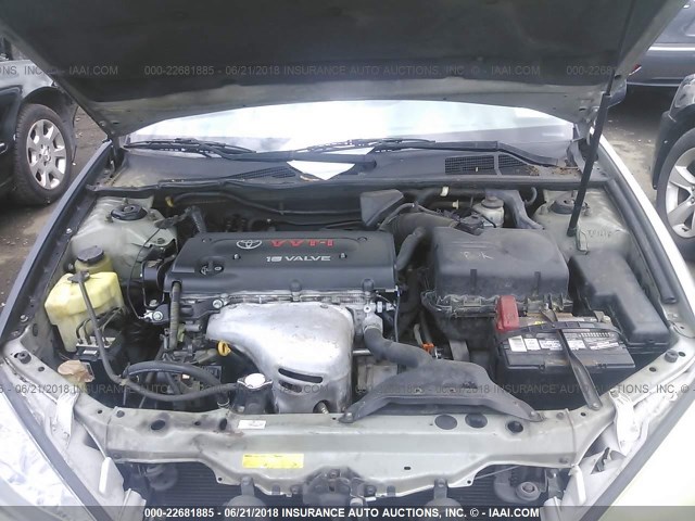 4T1BE32K95U005462 - 2005 TOYOTA CAMRY LE/XLE/SE ვერცხლისფერი ფოტო 10