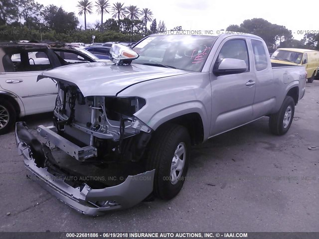 5TFRX5GN1HX094510 - 2017 TOYOTA TACOMA ACCESS CAB/SR/SR5 银色 照片 2