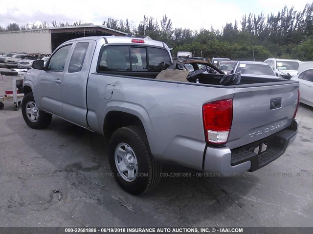 5TFRX5GN1HX094510 - 2017 TOYOTA TACOMA ACCESS CAB/SR/SR5 银色 照片 3