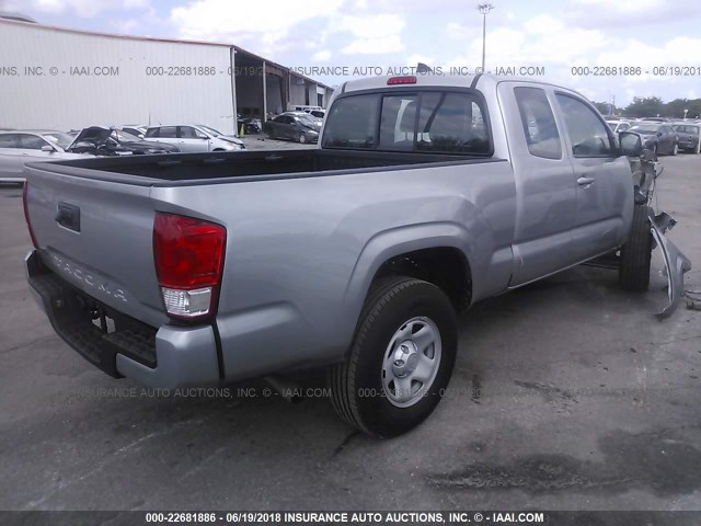 5TFRX5GN1HX094510 - 2017 TOYOTA TACOMA ACCESS CAB/SR/SR5 银色 照片 4