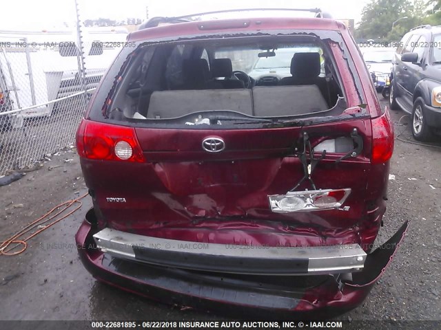 5TDZA23C64S107868 - 2004 TOYOTA SIENNA CE/LE MAROON photo 6