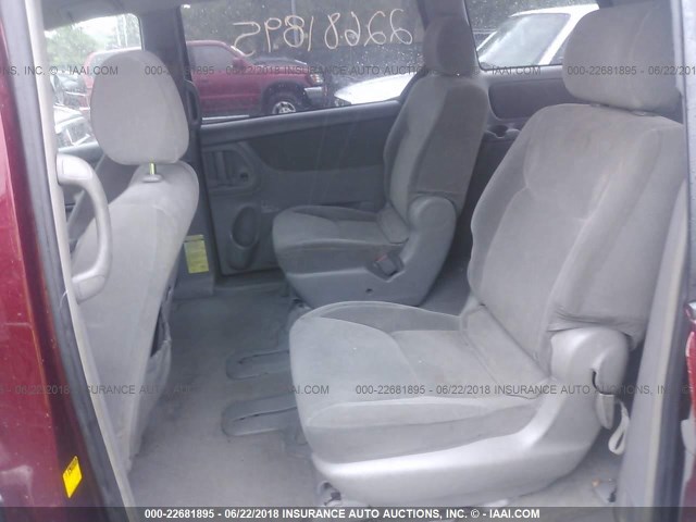 5TDZA23C64S107868 - 2004 TOYOTA SIENNA CE/LE MAROON photo 8