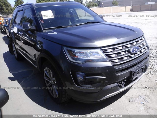 1FM5K8F85GGA20091 - 2016 FORD EXPLORER LIMITED GRAY photo 1