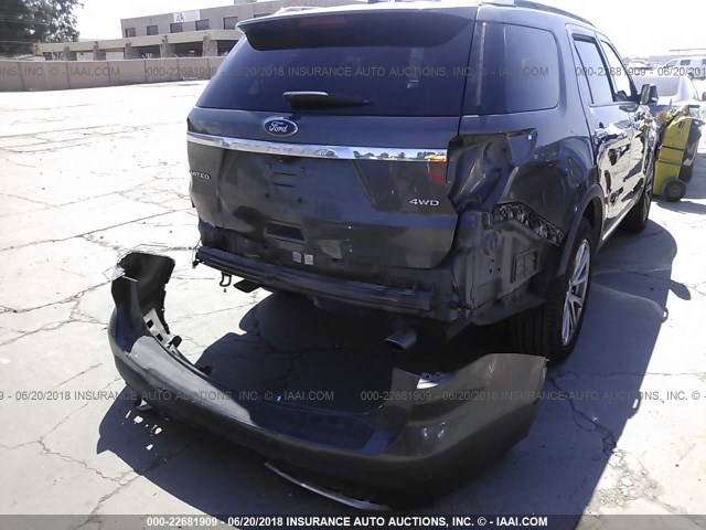 1FM5K8F85GGA20091 - 2016 FORD EXPLORER LIMITED GRAY photo 4