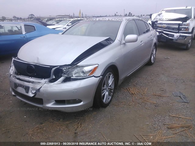 JTHBC96S275009128 - 2007 LEXUS GS 450H SILVER photo 2