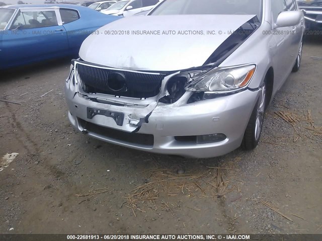 JTHBC96S275009128 - 2007 LEXUS GS 450H SILVER photo 6