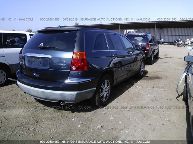 2A8GM68X87R291296 - 2007 CHRYSLER PACIFICA TOURING BLUE photo 4