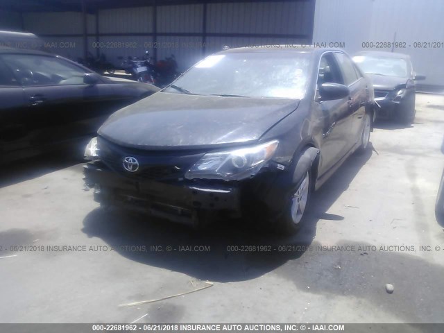 4T1BF1FK6EU817491 - 2014 TOYOTA CAMRY L/SE/LE/XLE BLACK photo 2