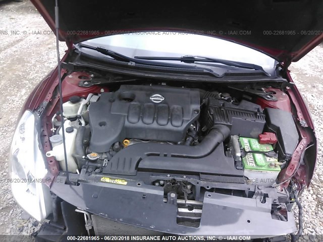 1N4AL2AP3CC195135 - 2012 NISSAN ALTIMA S BURGUNDY photo 10