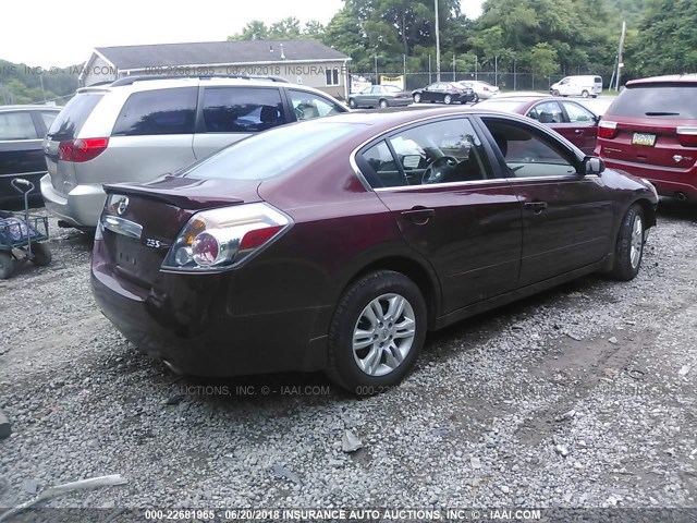 1N4AL2AP3CC195135 - 2012 NISSAN ALTIMA S BURGUNDY photo 4