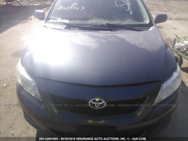 1NXBU4EE4AZ172448 - 2010 TOYOTA COROLLA S/LE/XLE GRAY photo 6