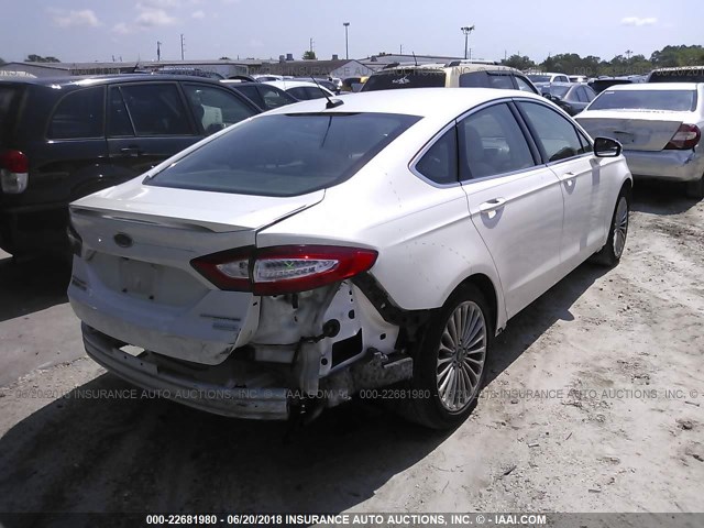 3FA6P0K91GR399387 - 2016 FORD FUSION TITANIUM WHITE photo 4