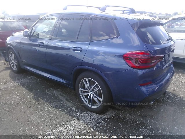 5UXTR9C51JLC74601 - 2018 BMW X3 XDRIVEM40I Dark Blue photo 3