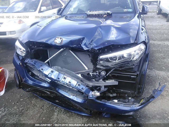 5UXTR9C51JLC74601 - 2018 BMW X3 XDRIVEM40I Dark Blue photo 6