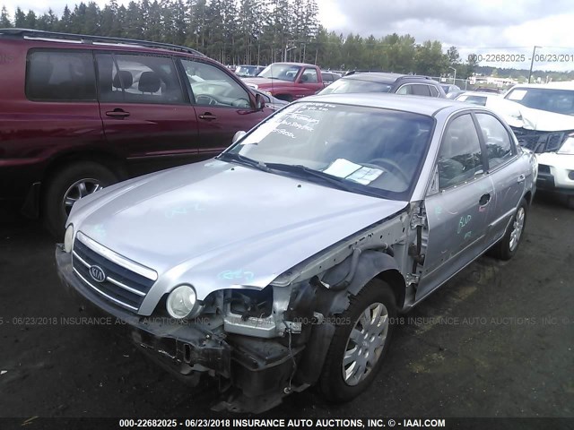 KNAGD126445331874 - 2004 KIA OPTIMA LX/EX SILVER photo 6