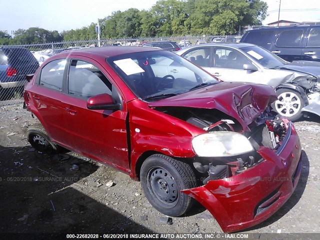 KL1TD56688B066426 - 2008 CHEVROLET AVEO LS RED photo 1