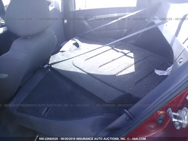 KL1TD56688B066426 - 2008 CHEVROLET AVEO LS RED photo 8