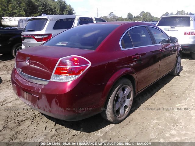 1G8ZS57BX9F188827 - 2009 SATURN AURA XE RED photo 4