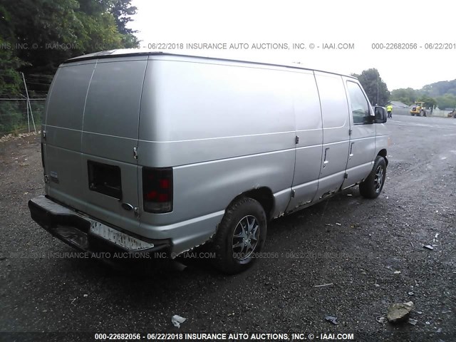 1FTRE14W03HB29729 - 2003 FORD ECONOLINE E150 VAN SILVER photo 4