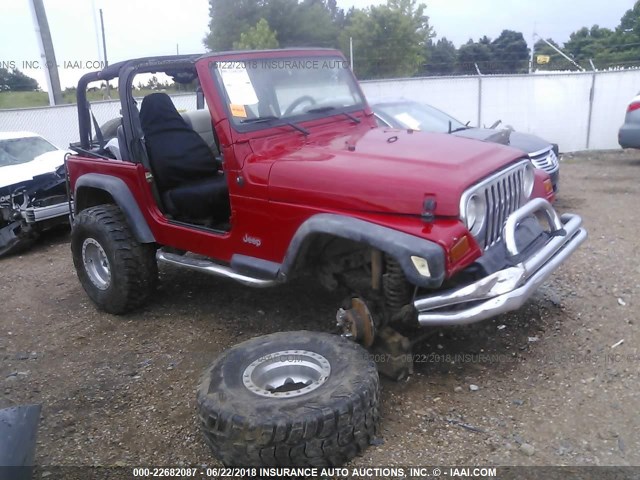 1J4FY19S0XP466150 - 1999 JEEP WRANGLER / TJ SPORT RED photo 1