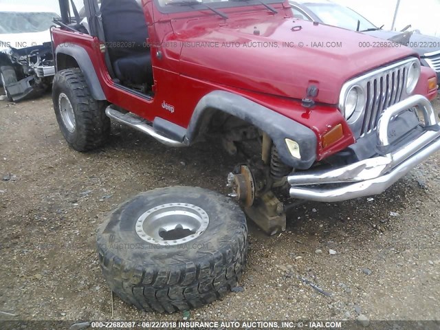 1J4FY19S0XP466150 - 1999 JEEP WRANGLER / TJ SPORT RED photo 6