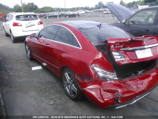 WDDKJ8JBXEF243572 - 2014 MERCEDES-BENZ E 350 4MATIC RED photo 3