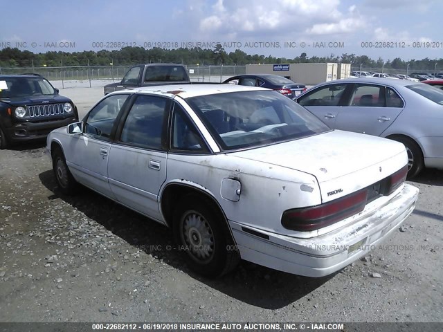 2G4WB55L2R1467499 - 1994 BUICK REGAL CUSTOM WHITE photo 3