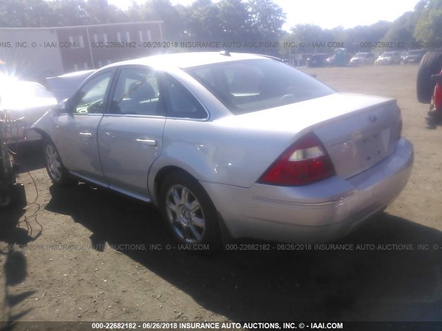 1FAHP28117G106570 - 2007 FORD FIVE HUNDRED LIMITED SILVER photo 3