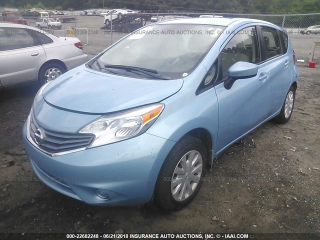 3N1CE2CP3FL362308 - 2015 NISSAN VERSA NOTE S/S PLUS/SV/SL/SR BLUE photo 2