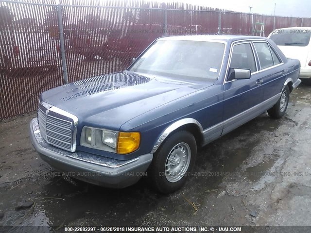 WDBCA32C5FA129520 - 1985 MERCEDES-BENZ 380 SE BLUE photo 2