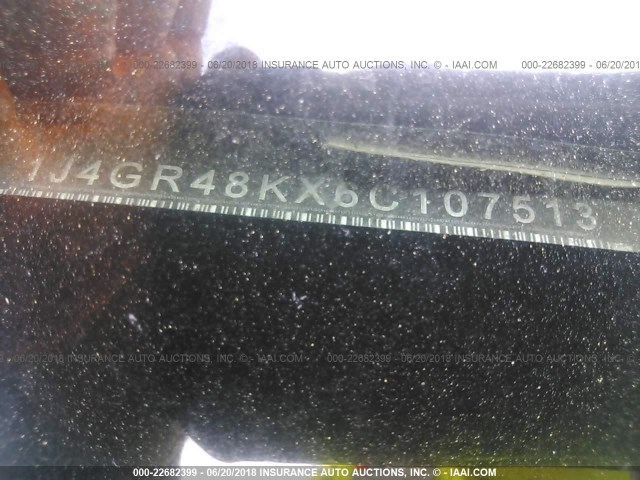 1J4GR48KX6C107513 - 2006 JEEP GRAND CHEROKEE LAREDO/COLUMBIA/FREEDOM 白色 照片 9