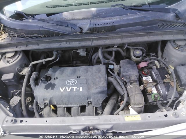 JTLKT324750170496 - 2005 TOYOTA SCION XB ვერცხლისფერი ფოტო 10