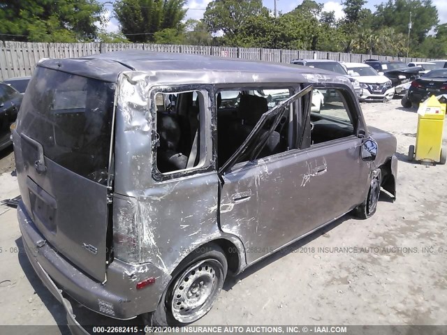 JTLKT324750170496 - 2005 TOYOTA SCION XB ვერცხლისფერი ფოტო 4