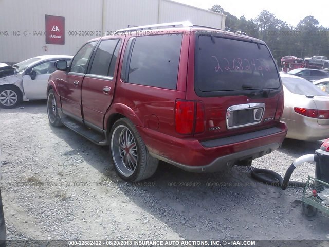 5LMEU27R12LJ05487 - 2002 LINCOLN NAVIGATOR RED photo 3