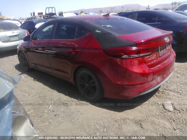 5NPD84LF0HH012617 - 2017 HYUNDAI ELANTRA SE/VALUE/LIMITED RED photo 3