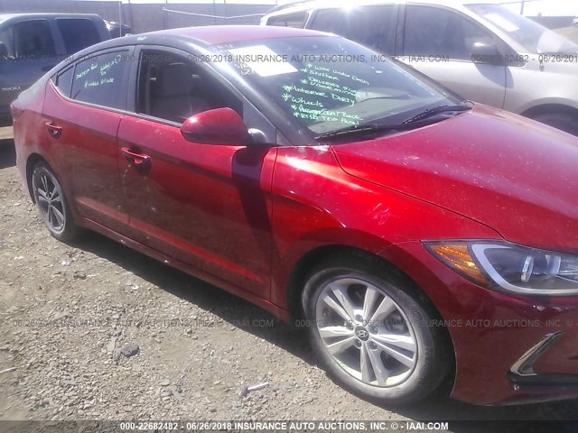 5NPD84LF0HH012617 - 2017 HYUNDAI ELANTRA SE/VALUE/LIMITED RED photo 6